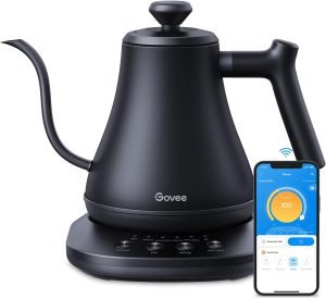 Govee Smart Electric Kettle, WiFi Variable Temperature Gooseneck Pour Over Kettle and Tea ...