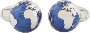 PS Paul Smith Men’s Matching Globe Cufflinks, Blue, One Size
