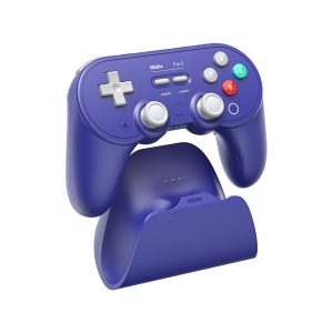 8BitDo Pro 3 Bluetooth Controller for Switch/Switch 2 – TMR Joysticks, Swappable ABXY Buttons, Pro Back Buttons, Charging Dock, Hall Effect Triggers, for Windows, Apple, SteamOS, Android – Purple