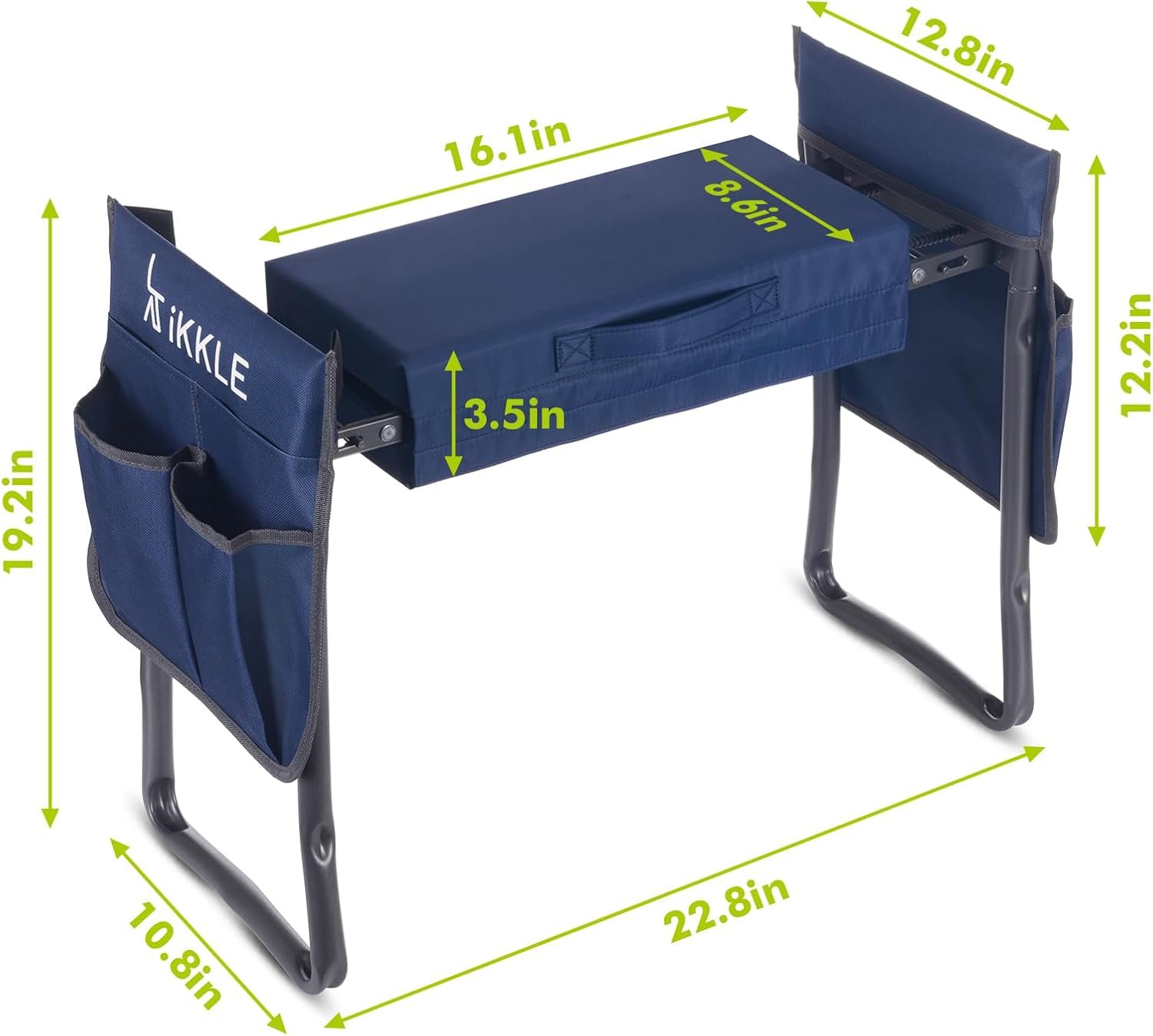 ikkle Heavy Duty Garden Kneeler Seat and Gardening Stool - Thicker Wider Soft Detachable Kneeling Pad - Gift for Women Men Christmas (Holds 330lbs/150kg) - Image 2
