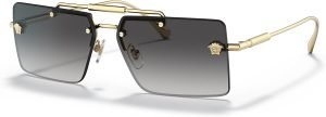 Versace Woman Sunglasses Gold Frame, Grey Gradient Lenses, 60MM