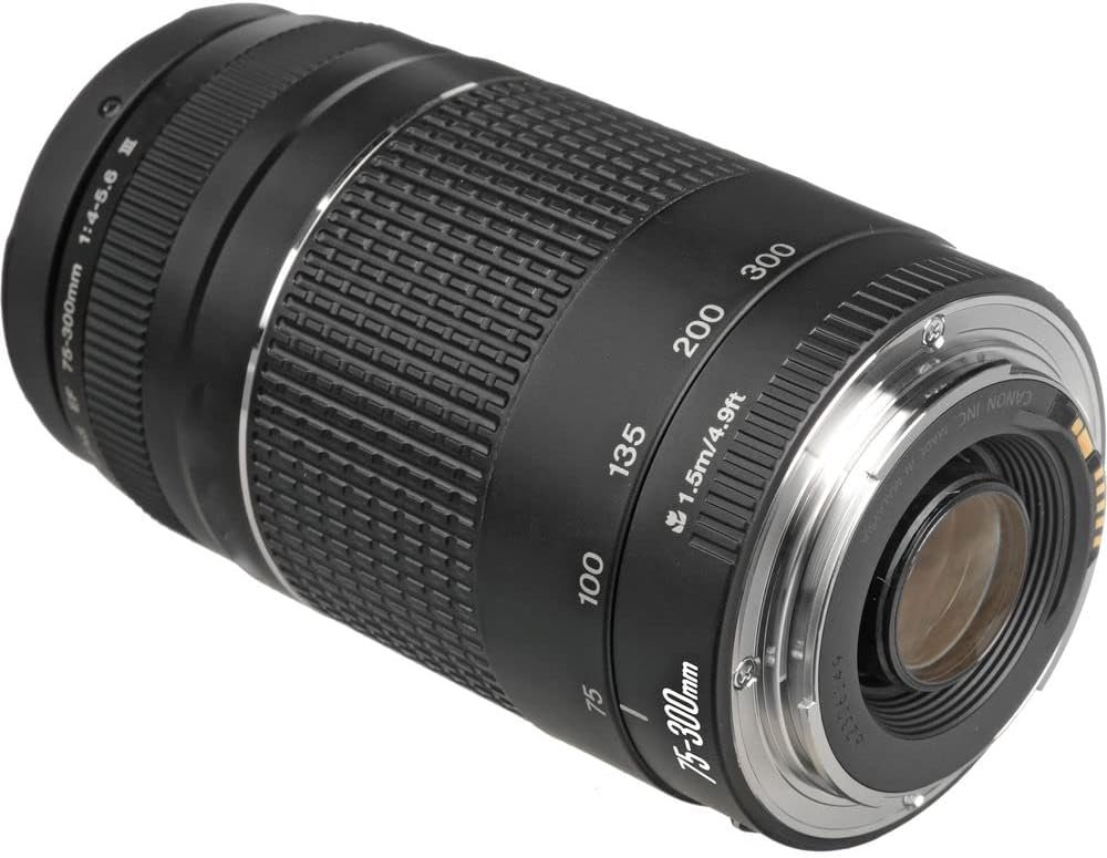 Canon EF 75-300mm f/4-5.6 III Lens Bundled with 58mm UV Filter + Lens Cap Keeper + Microfiber Cleaning Cloth (4 Items) - Image 4