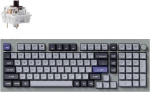 Keychron Q5 Pro QMK/VIA Wireless Custom Mechanical Keyboard, 96% Layout with Programmable Knob, KSA Double-Shot PBT Keycaps with Hot-swappable K Pro Brown Switch for Mac Windows Linux – Gray