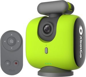 XbotGo Chameleon AI Auto Sports Action Camera – 4K 60FPS Soccer Camera and Basketball Tracking Camera for Team Sports, Live Streaming, No Subscription, Works with iOS & Android (Lemon Green)