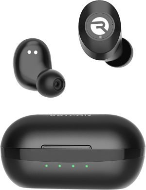Raycon Everyday Earbuds Classic Bluetooth Wireless with Microphone – Stereo Sound, Active Noise Canceling, in-Ear Bluetooth Headset True Wireless Earbuds 32 Hours Playtime (Black)