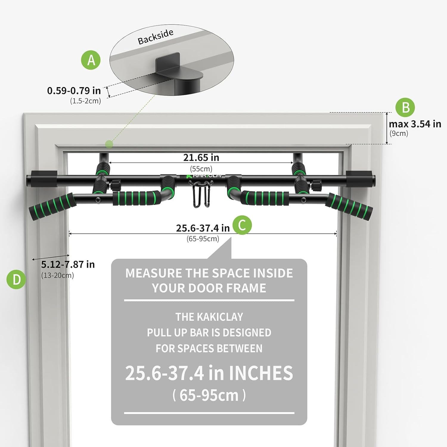 New Upgrade Pull Up Bar for Doorway with Ergonomic Grip - Upto 440 Lbs Capacity, No Screwing or Slipping - USA Original Patent, Designed, Shipped, Warranty - Image 5