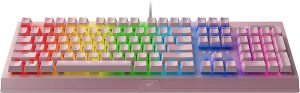 Razer BlackWidow V3 Mechanical Gaming Keyboard: Green Mechanical Switches – Tactile & Clicky – Chroma RGB Lighting – Compact Form Factor – Programmable Macro Functionality – Quartz