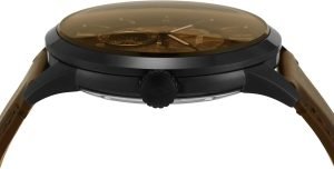 Fossil Men’s Townsman Automatic Stainless Steel and Leather Two-Hand Skeleton Watch