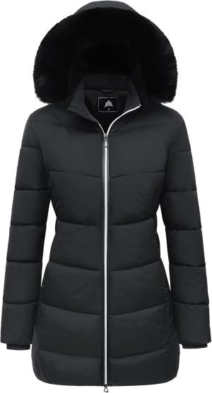 MOERDENG Women’s Winter Windproof Warm Down Coats Waterproof Thicken Hooded fashions...