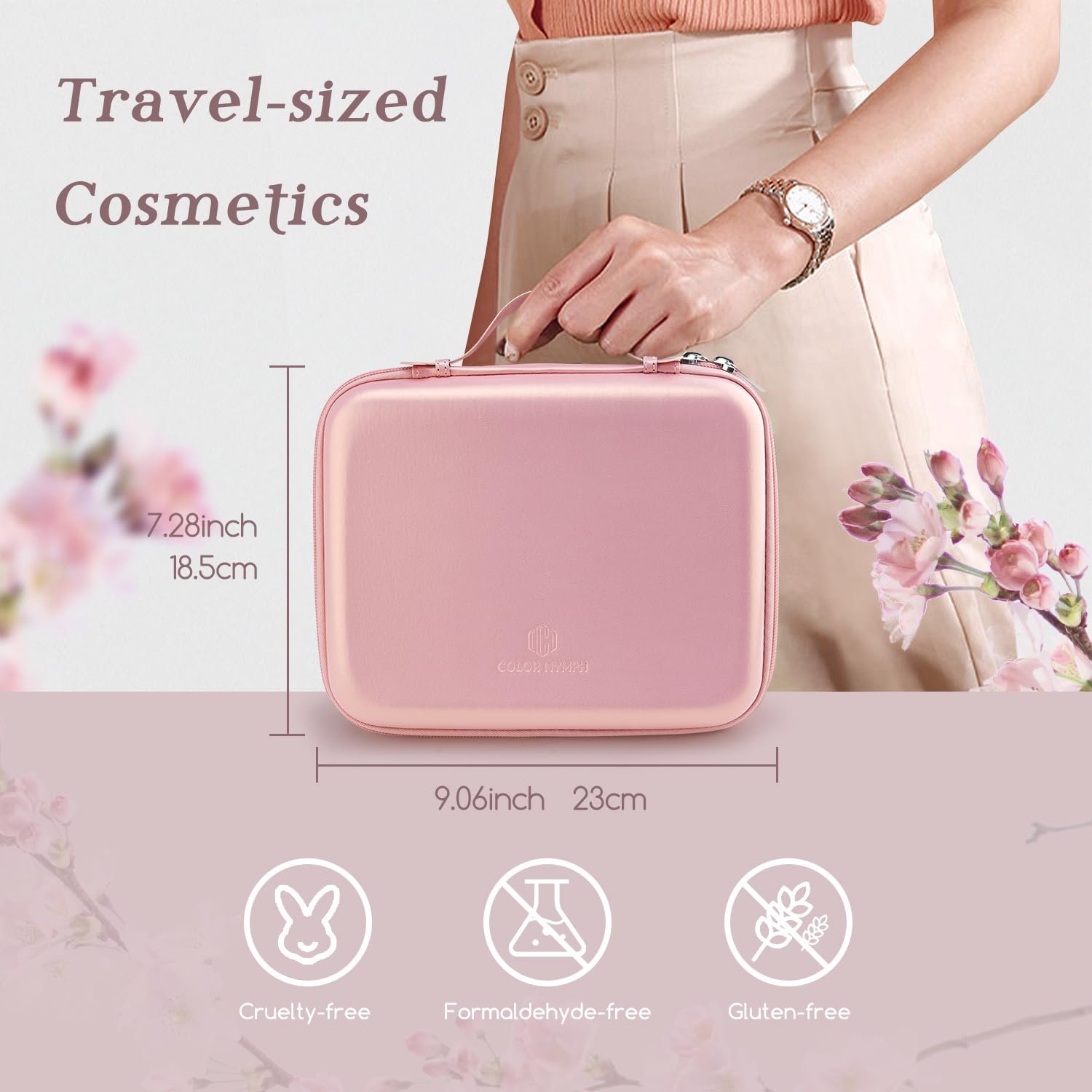 Color Nymph Makeup for Teens with Reusable Pink Handbag, All In One Girls Makeup Sets Makeup Kits for Girls Women with Eyeshadow Blushes Bronzer Highlighter Lipgloss - Image 3