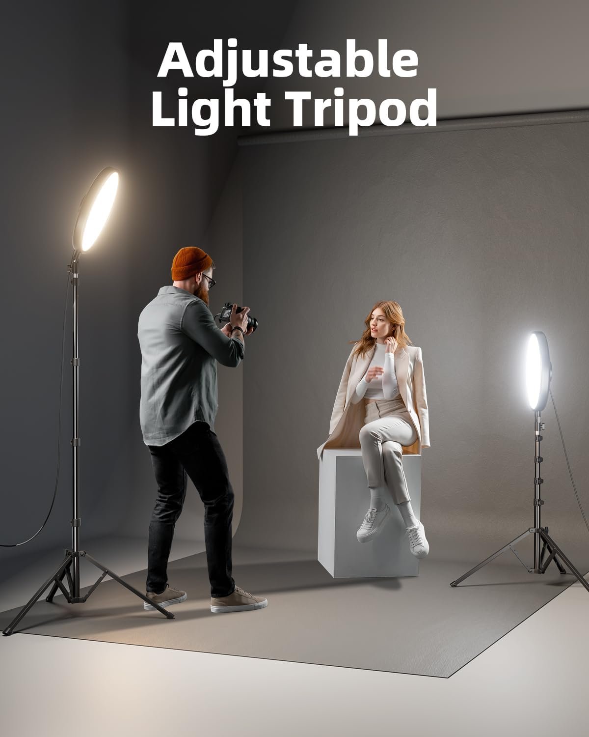 Weilisi Ring Light with 72" Tripod Stand and Phone Holder, 6500K Full-Screen Selfie Ring Light for Makeup Barber Video Recording, Photography Lighting, Ring Light Tripod for iPhone Phone with Remote - Image 3