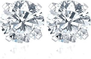 Pompeii 1 Carat (ctw) Diamond Studs in 14k White or Yellow Gold Lab Grown (HI,VS)