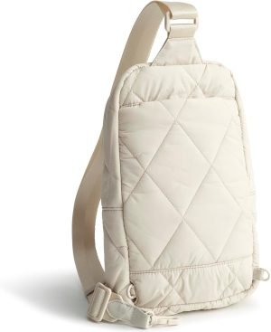 Vera Bradley Women’s Featherweight Lorman Sling Backpack, Pumice Stone, One Size