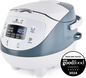 Yum Asia Panda Mini Rice Cooker With Ninja Ceramic Bowl and Advanced Fuzzy Logic (3.5 cup,...