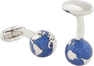 PS Paul Smith Men’s Matching Globe Cufflinks, Blue, One Size