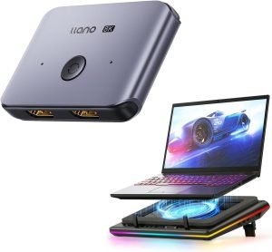 llano V12 RGB Laptop Cooling Pad and HDMI 2.1 Switch 8K@60Hz 4K@120Hz
