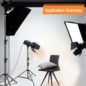 EMART 2 Pack Heavy Duty Light Stand 8.5ft, Spring Cushioned, Aluminum Construction, Photo Video Studio Tripod with Carrying Bag for Photography Lighting, Softbox, Flash