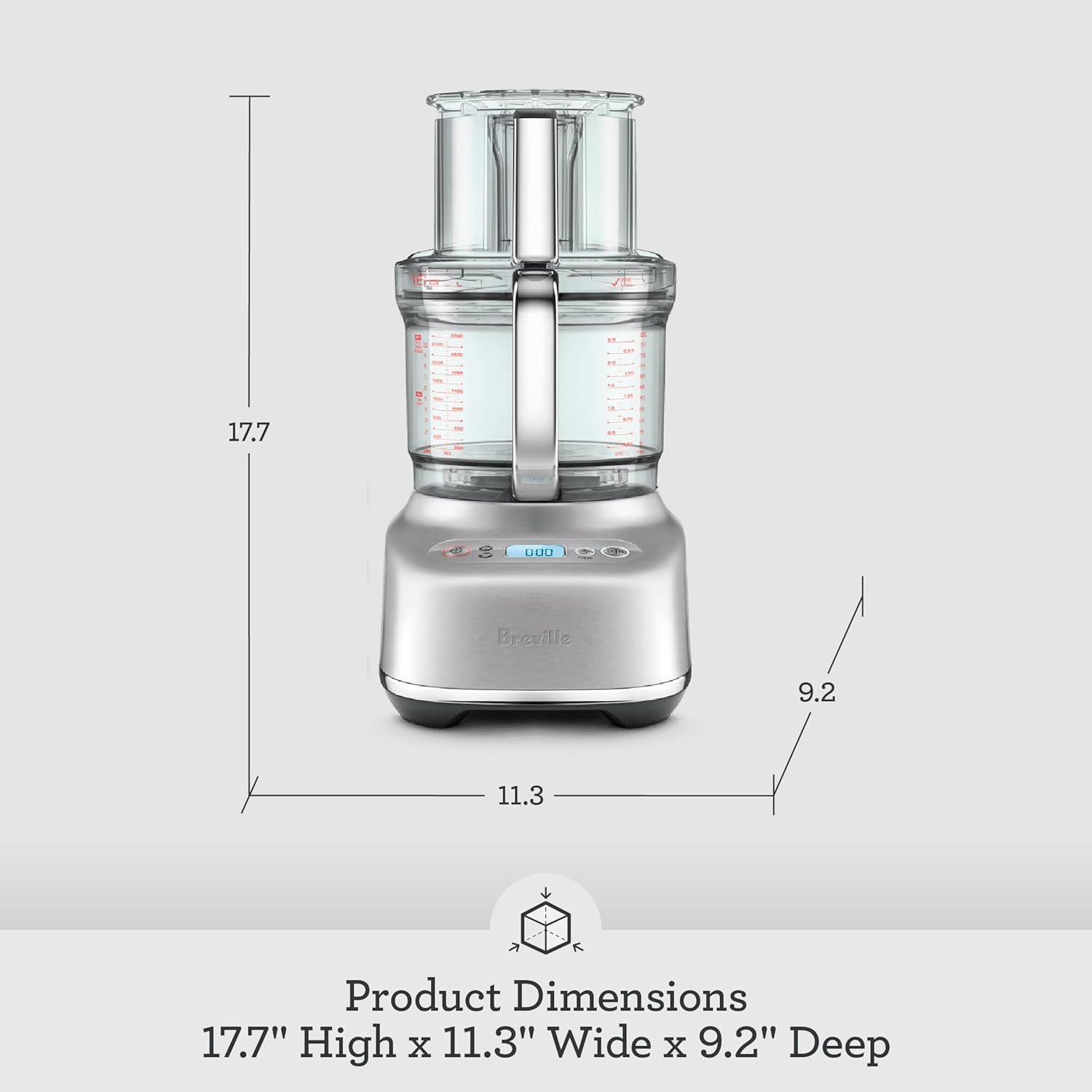 Breville BFP838 Paradice 16 Cup Food Processor and Dicer, Large, Brushed Stainless Steel - Image 6