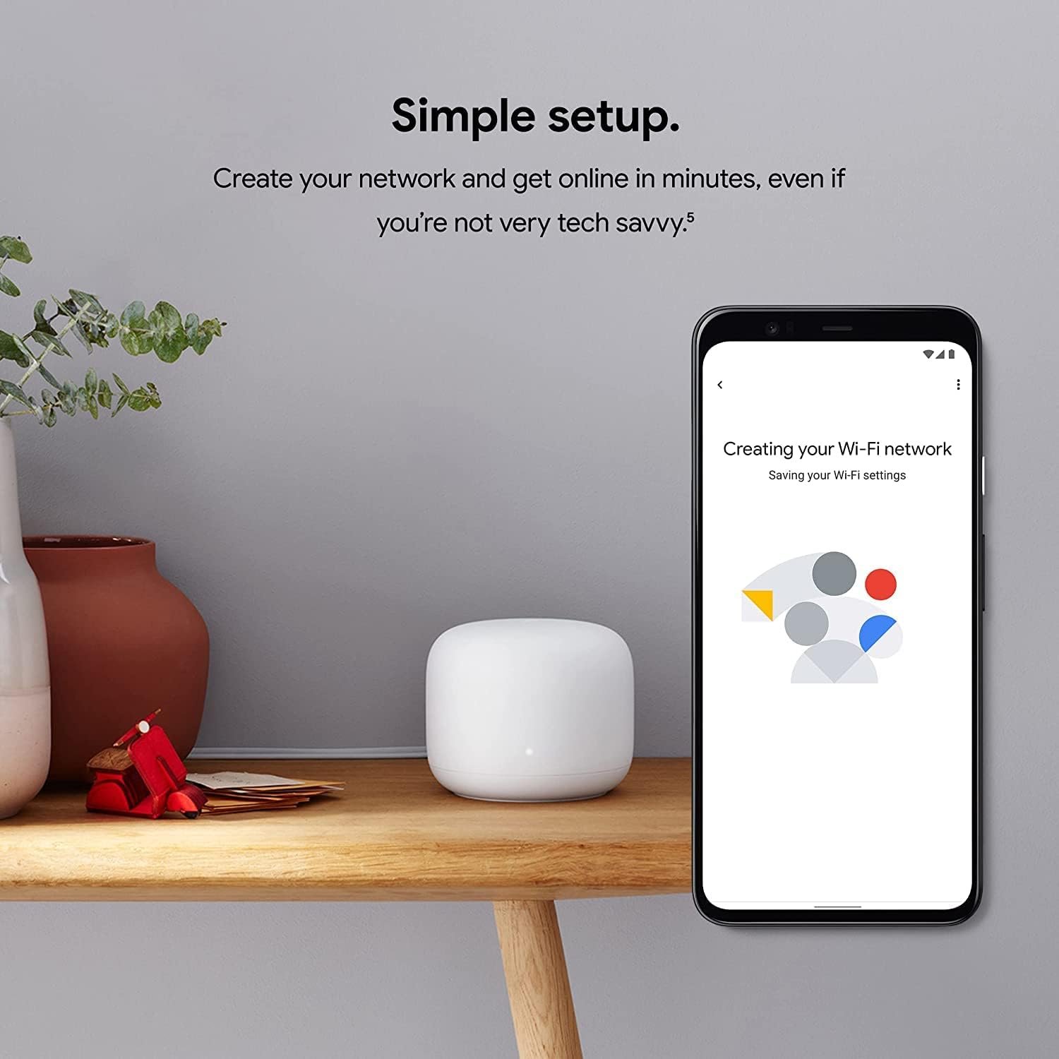 Nest WiFi Router and 2 Points - WiFi Extender with Smart Speaker - Works with Google WiFi (3 Pack) White - Image 4