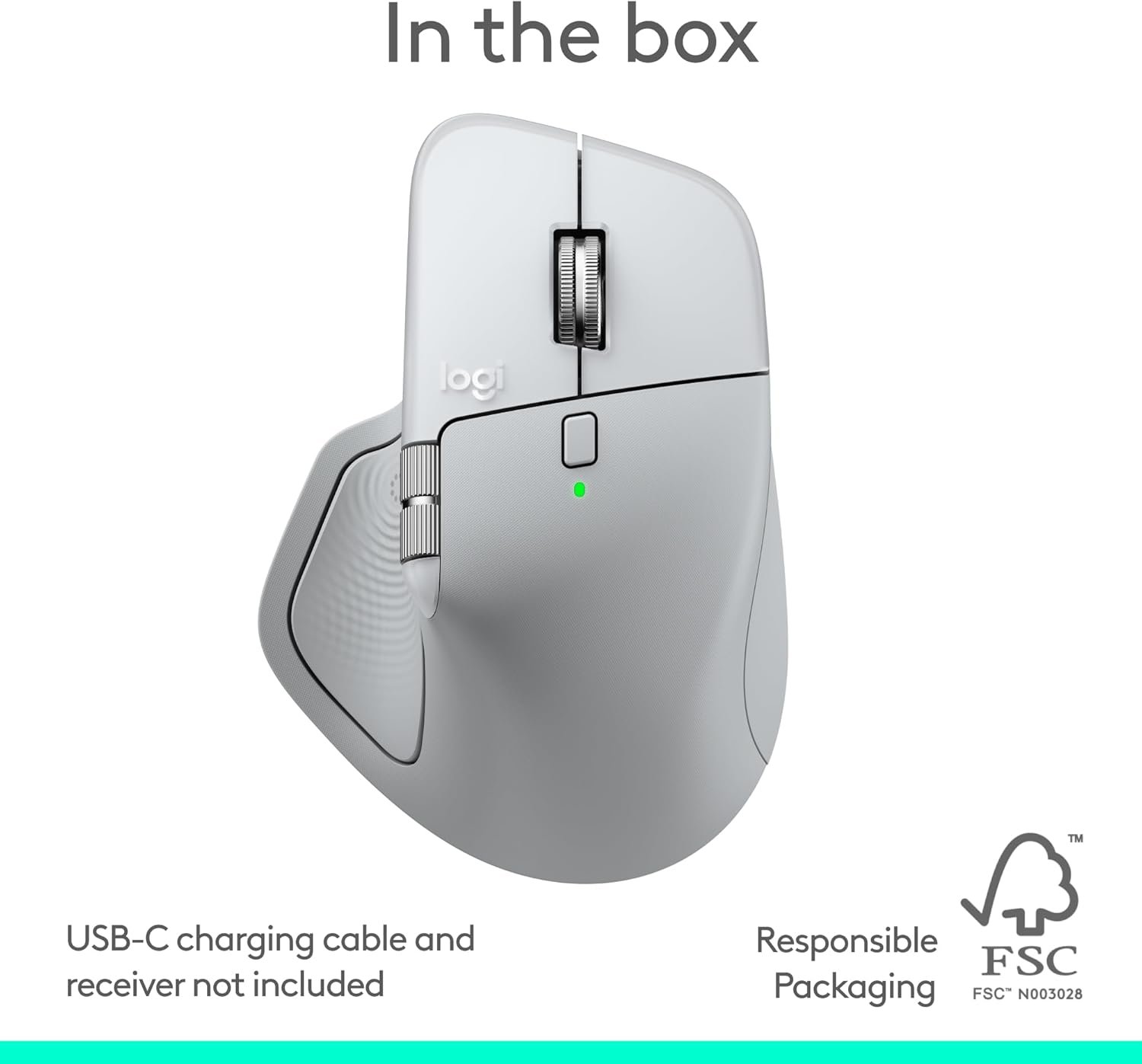 Logitech MX Master 4 for Mac, Ergonomic Bluetooth Mouse with Advanced Performance Haptic Feedback, Ultra-Fast Scrolling, USB-C Charging, MacOS, iPadOS, Windows - White Silver - Image 11