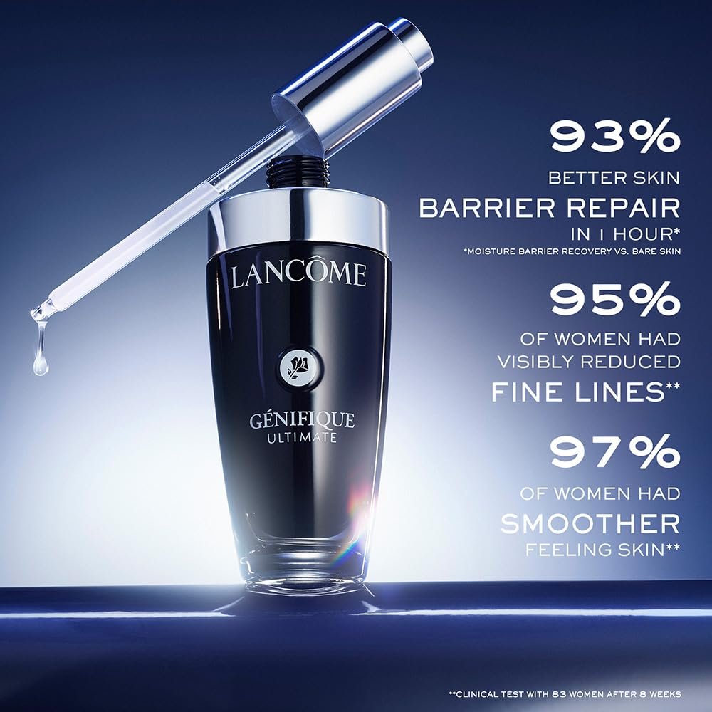 Lancôme Génifique Ultimate Dual Recovery Face Serum- Anti-Aging Serum Visibly Improves Fine Lines, Rough Texture, Plumpness and Even Skintone - with Beta Glucan and, Hyaluronic Acid - Image 3