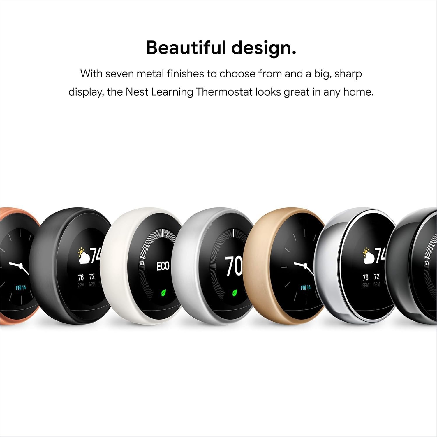 Google Nest Learning Thermostat - 3rd Gen - Programmable Smart Thermostat for Home - Compatible with Alexa (Stainless Steel) - Image 8