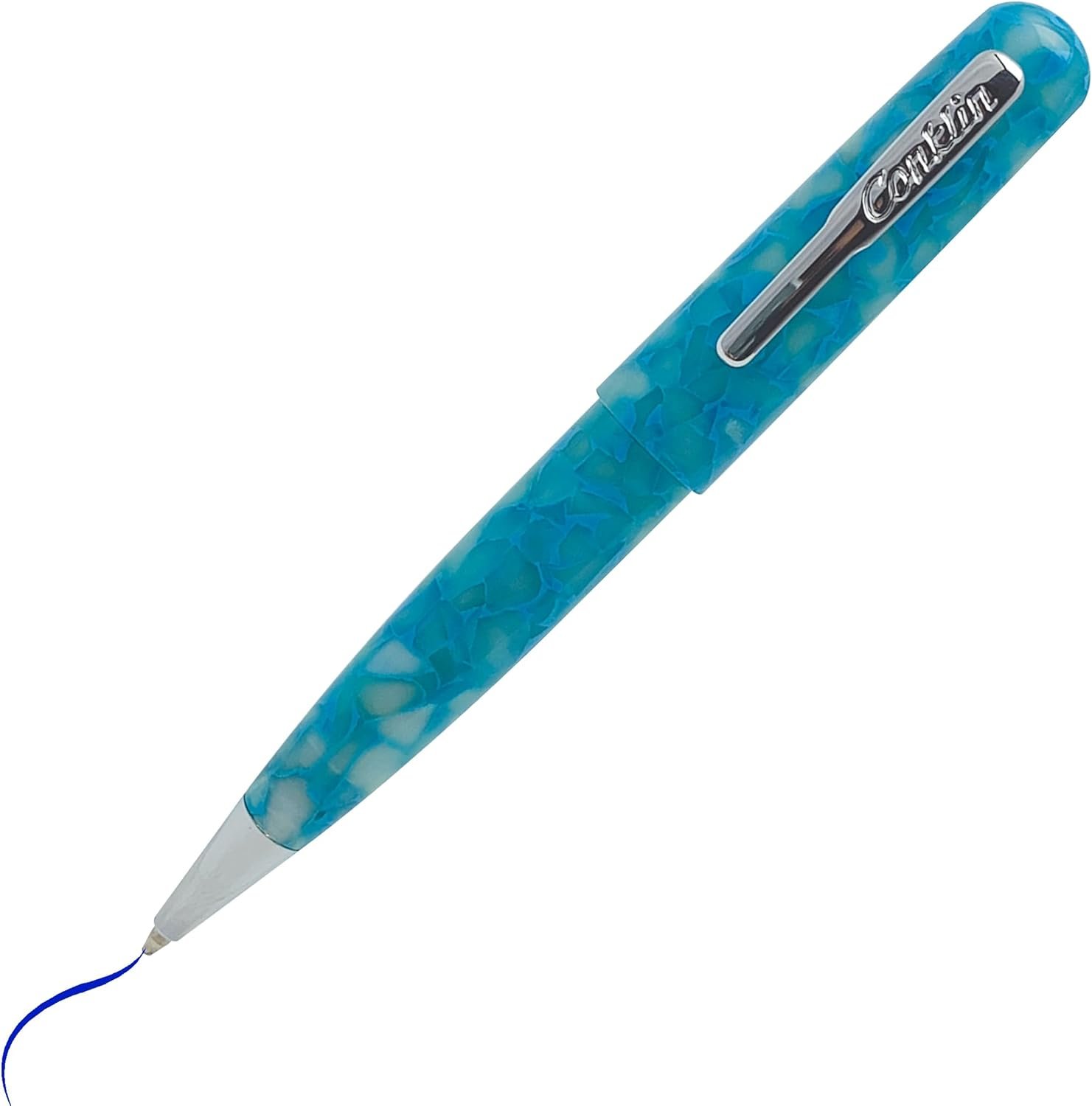 Conklin All American Ballpoint Pen Turquoise Serenity Special Edition with Standard Parker-Style Blue Refill – Luxury Writing Pen Gift for Professionals, Collectors, Journaling, and Everyday Notes - Image 3