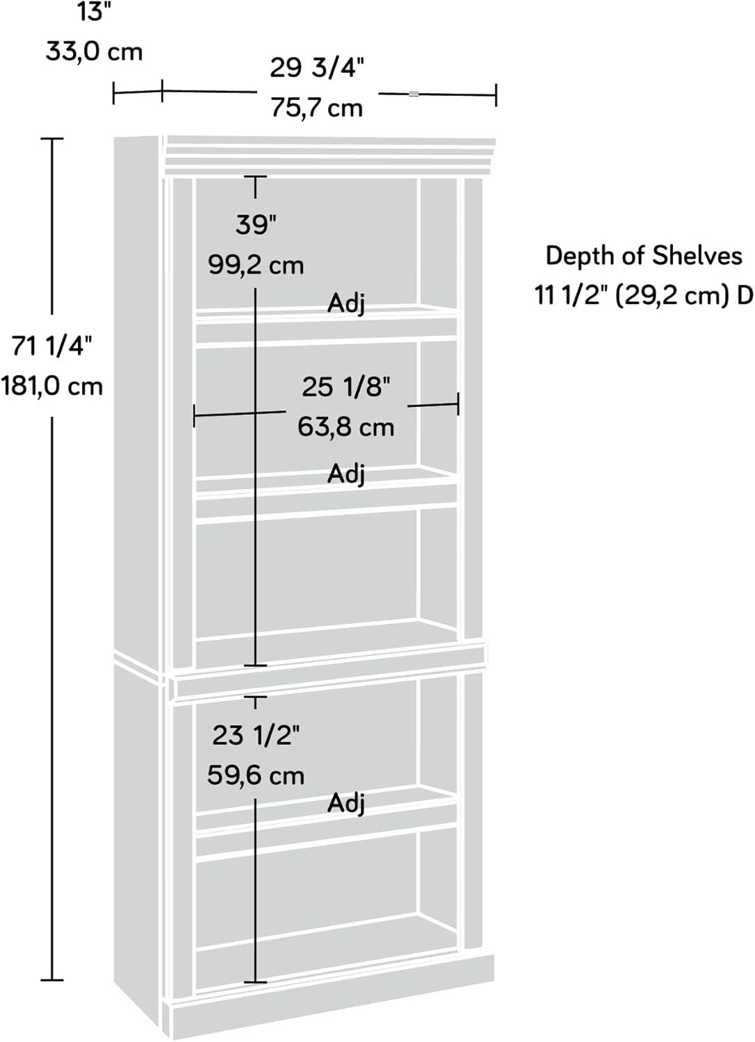 Sauder Heritage Hill Library/ Book shelf, Classic Cherry finish - Image 4