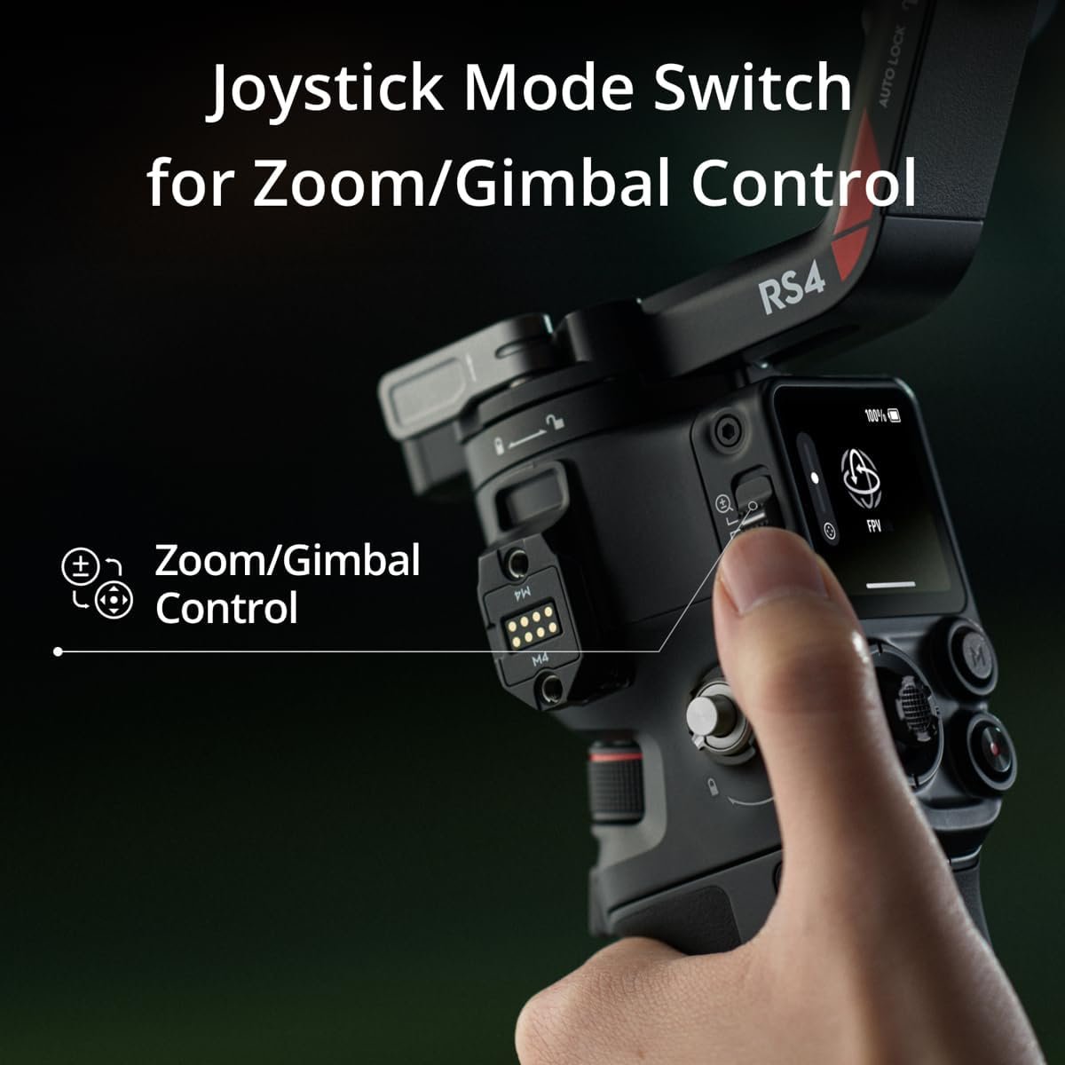 DJI RS 4, 3-Axis Gimbal Stabilizer for DSLR and Mirrorless Cameras Canon/Sony/Panasonic/Nikon/Fujifilm, 2nd-Gen Native Vertical Shooting, 2-Mode Switch Joystick, Teflon Axis Arms, Camera Gimbal - Image 5