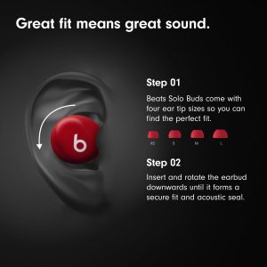 Beats Solo Buds – Wireless Bluetooth Earbuds | 18 Hours of Battery Life | Apple & Android Compatibility | Built-in Microphone – Matte Black