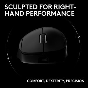 Logitech G PRO X Superlight 2 DEX Wireless Gaming Mouse, 60g pro-Grade Right-Handed Mouse with 5 programmable Buttons, USB-C Charging, 44k DPI Sensor, up to 8 kHz Polling for PC/Mac – Black