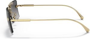 Versace Woman Sunglasses Gold Frame, Grey Gradient Lenses, 60MM