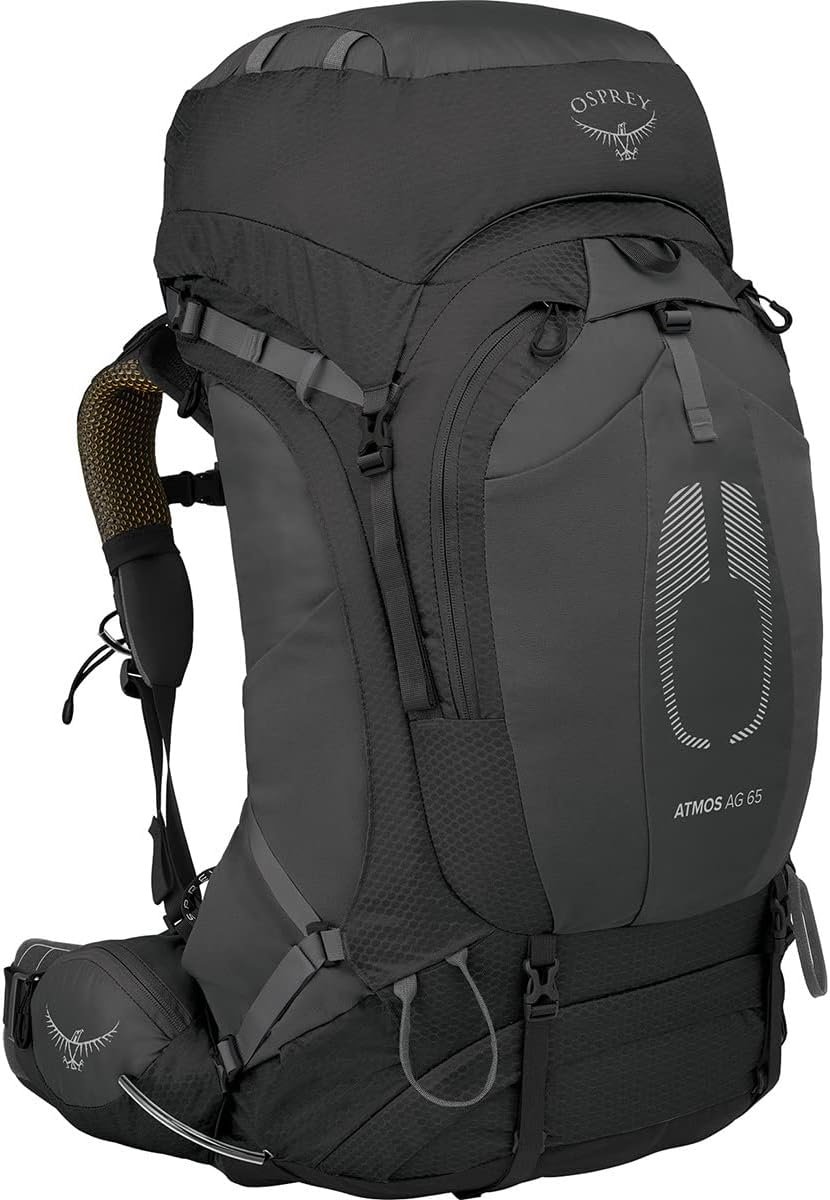 Osprey Atmos AG 65L Men's Backpacking Backpack, Black, L/XL - Image 4