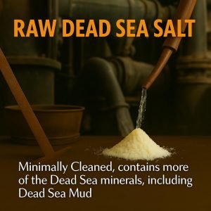 Aromasong Raw Dead Sea Bath Salt – Minimally Cleaned, Contains More Dead Sea Minerals Including Dead Sea Mud – 100% Pure & Natural Dead Sea Salts for Soaking 19 LB – Bulk Resealable Pack