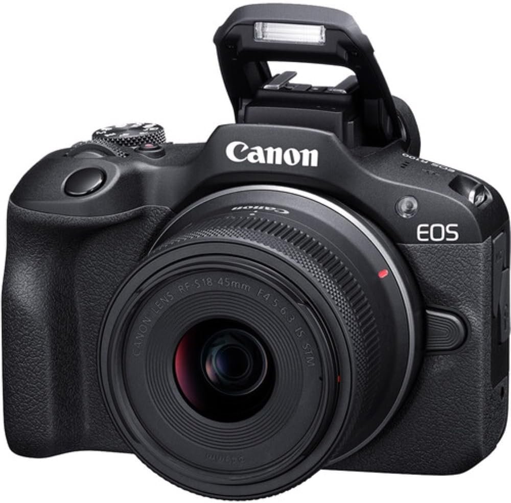 Canon EOS R100 Mirrorless Camera with RF-S18-45mm F4.5-6.3 IS STM Lens Kit, 24.1 Megapixel CMOS (APS-C) Sensor, 4K Video, RF Mount | Black Bundled with 64GB Memory Card & Camera Shoulder Bag (3 Items) - Image 6