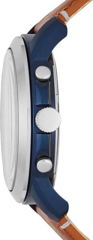 Fossil Men’s Grant Quartz Stainless Steel and Leather Chronograph Watch