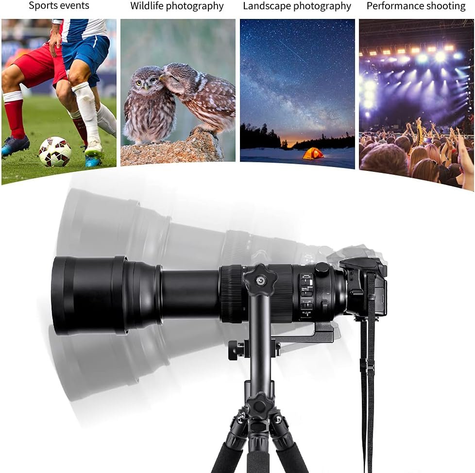 K&F CONCEPT Aluminum Alloy 360 Degree Panoramic Gimbal Tripod Head with 1/4'' Standard Quick Release Plate and Bubble Level,Load Capacity up to 20kg/44lbs - Image 4