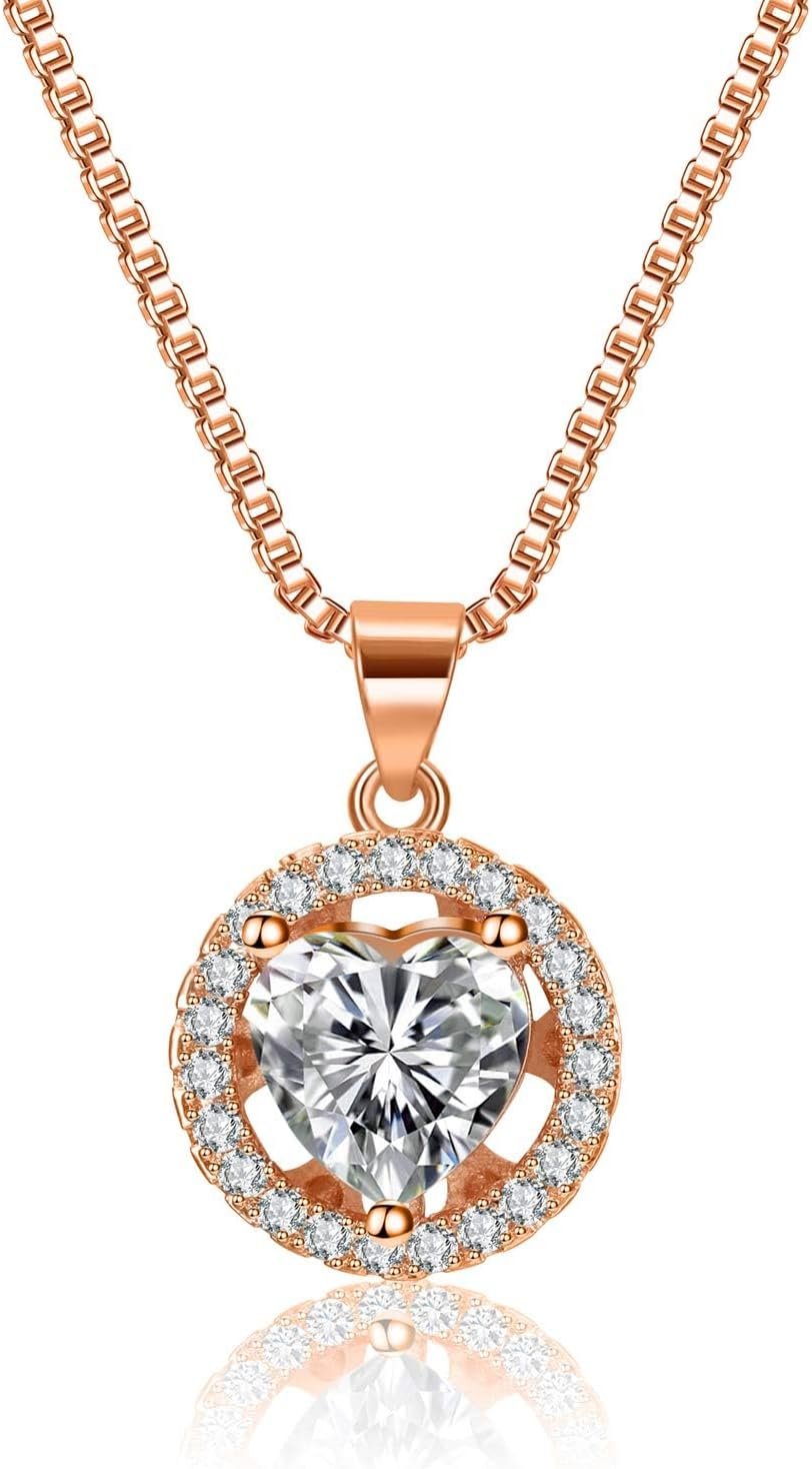 Watches Sets for Women, Rose Gold Watch Set Necklace Earring Bracelet 4 Pieces Jewelry Set for Mom Wife Girlfriend - Image 4