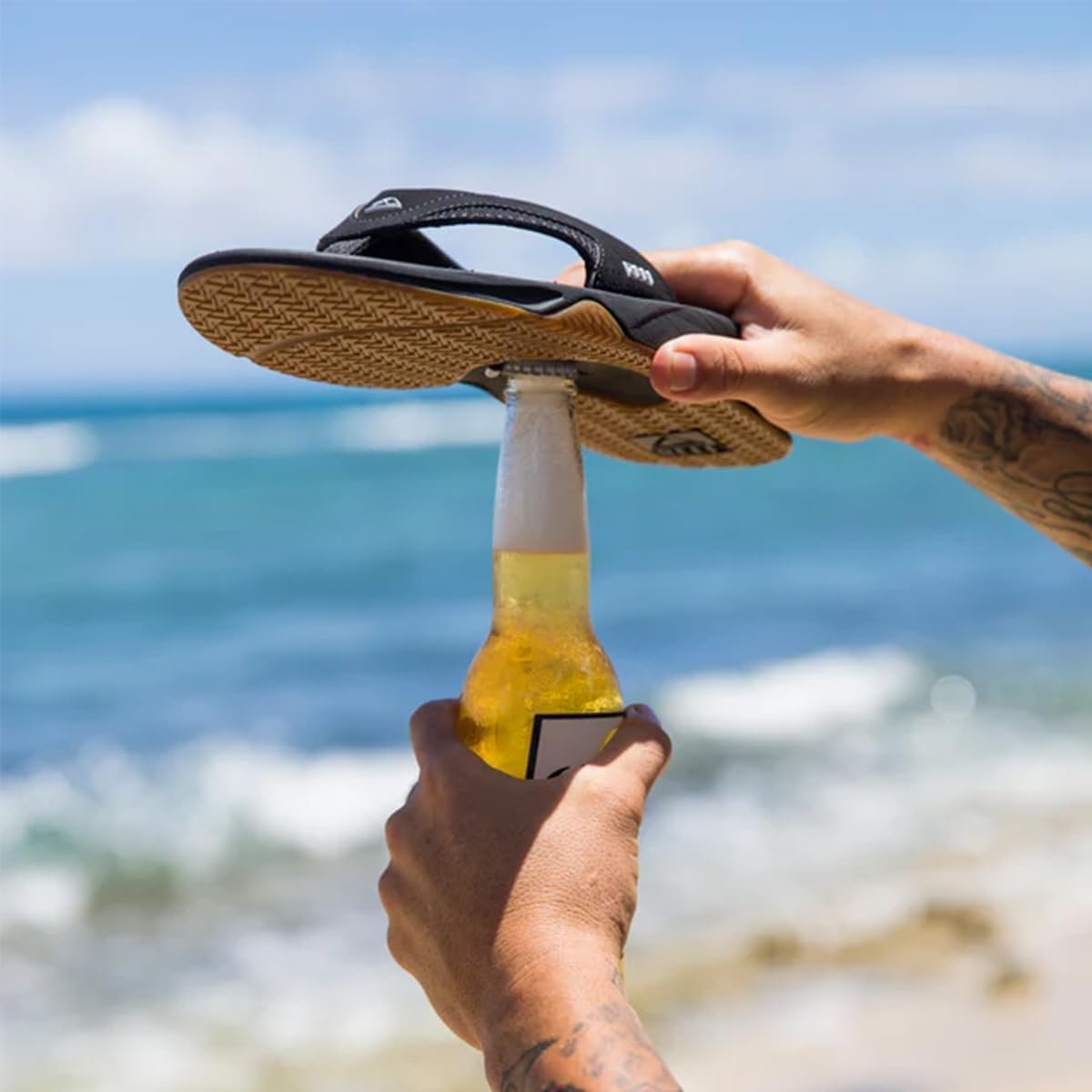 REEF Men's Fanning Bottle Opener Flip Flops - Image 2