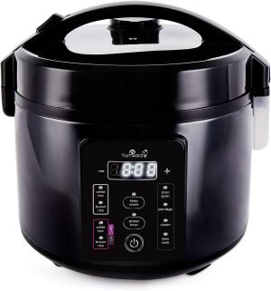 Yum Asia Kumo YumCarb Rice Cooker with Ceramic Bowl and Advanced Fuzzy Logic, (5.5 Cups, 1...
