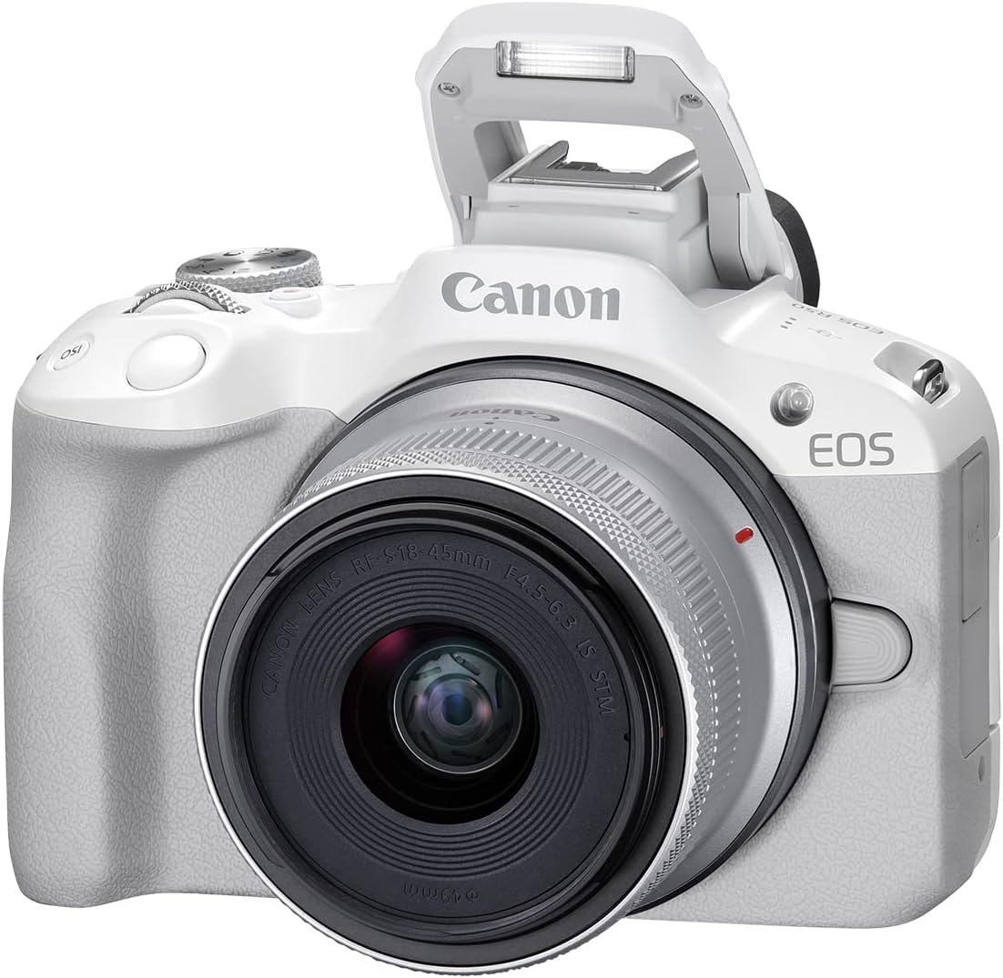 Canon EOS R50 Mirrorless Camera RF-S18-45mm F4.5-6.3 is STM Lens Kit, 24.2 Megapixel CMOS (APS-C) Sensor, 4K Video, Hybrid Camera, Photo and Video, Vlogging, Content Creator, RF Mount, White - Image 7