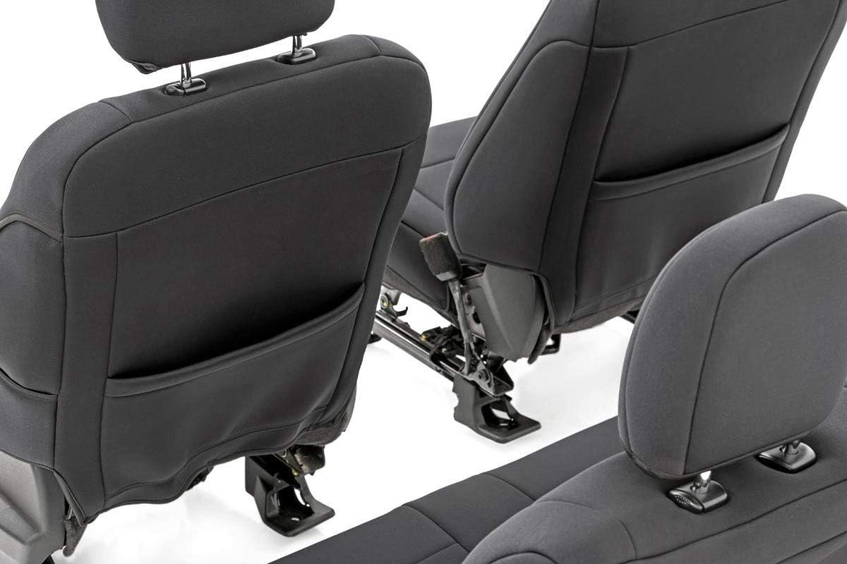 Rough Country Neoprene Seat Covers for Ford F-150, Lightning, F-250 & F-350 Crew Cab (2015-2025) w/FR Bucket Seat - Front & Rear Seat Cover Set, Waterproof, UV Resistant, Foam Padded - Image 6