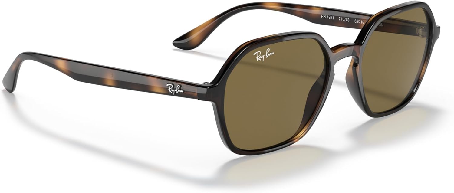Ray-Ban Unisex Sunglasses Black Frame, Green Lenses, 52MM - Image 5