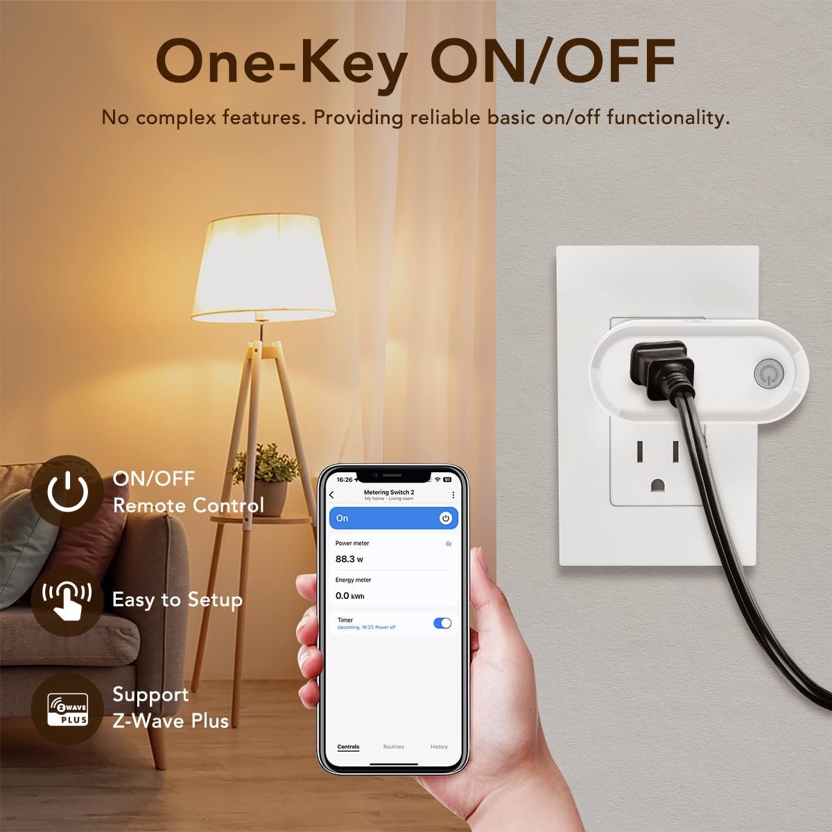 NEO Z-Wave Plus Smart Mini Plug 3-Pack, Compact Z-Wave Outlet for Home Automation, Compatible with SmartThings, Basic On/Off Function, 500 S2, Energy Efficient Remote Control - Image 2
