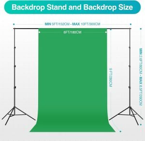 EMART 8.5 x 10 ft Backdrop Support System, Professional Photography Lighting Kit with 50W LED Blub, 6 * 9ft Backdrop *3, Reflector,Umbrellas&Softbox Lighting Kit for Studio, Portrait, Video Shooting
