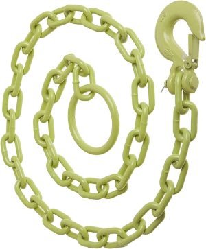Brush Grubber BG-04 Tugger 5.5 Foot Steel Link Chain w/Anti Backlash Design, for Attaching Original Brush Grubber Tool to ATV/Lawn Tractor (2 Pack)