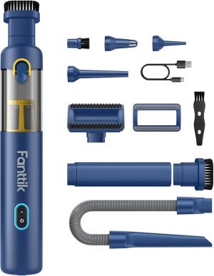 Fanttik Slim V8 APEX Car Vacuum, 4-in-1 Portable Mini Cordless Vacuum with 19000pa Suction...