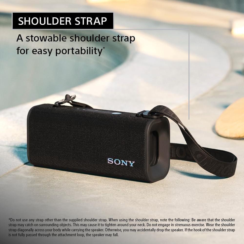 Sony ULT Field 3 Wireless Portable Bluetooth Speaker, IP67 Waterproof, Dustproof, Rustproof, and Shockproof with Enhanced Bass, 24 Hour Battery and Shoulder Strap (SRSULT30W), Off White - Image 4