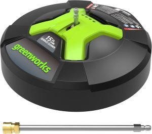 GreenWorks 5210902 15″ Extension Included Surface Cleaner, Green