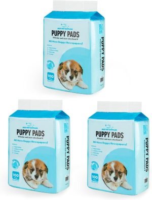 Best Pet Supplies Puppy Pads – Disposable, Dog Training Potty, Super Absorbent Baby Blue Puppy Pee Pads for Dogs (300 Count)